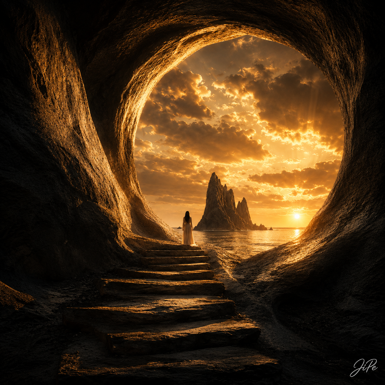 Alone at the Cliff's Edge