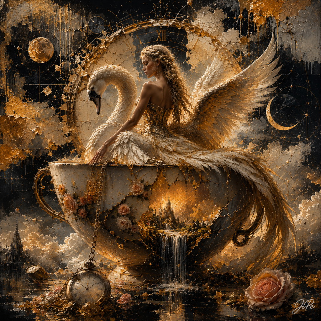 Swan Maiden in a Golden Teacup