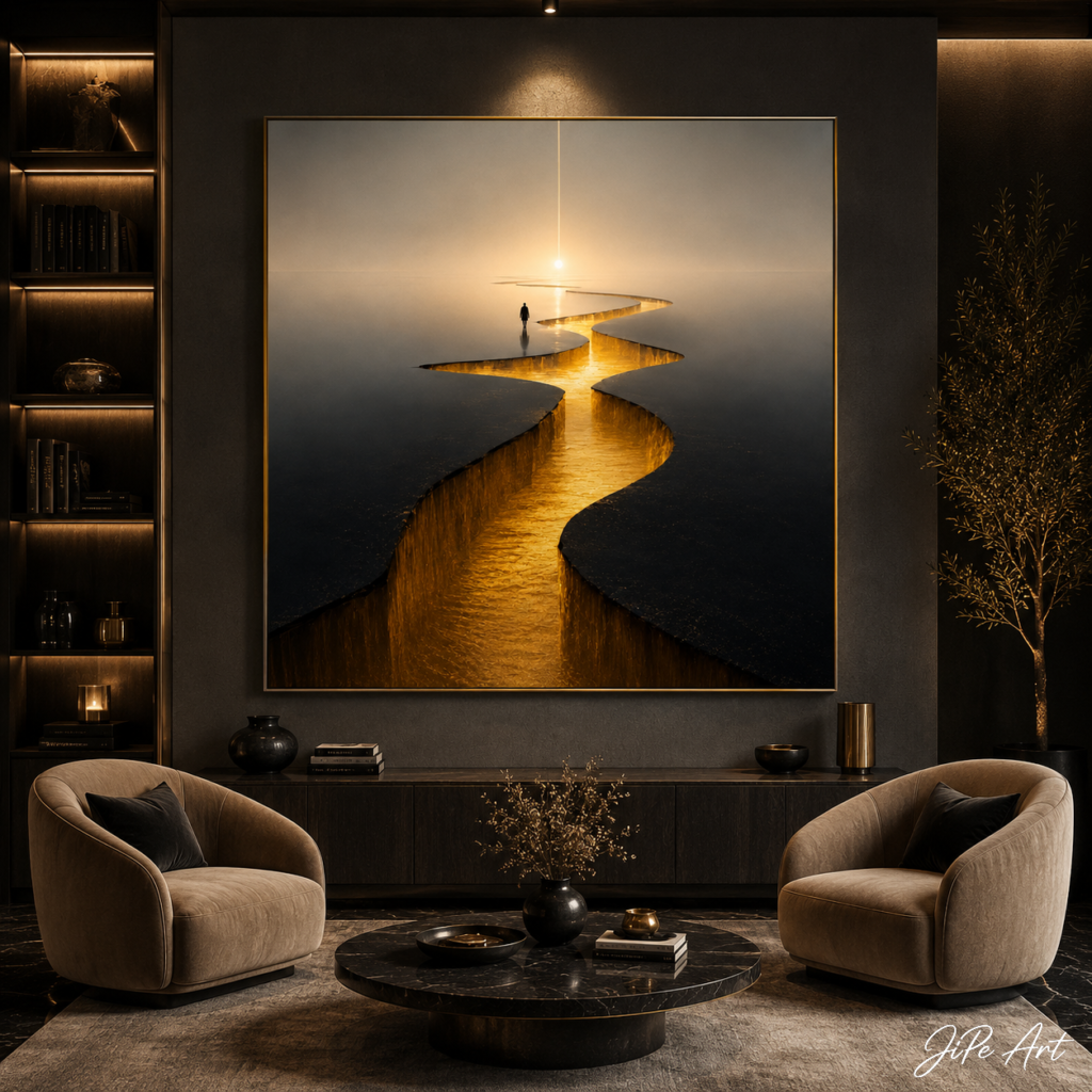The Light Remembers the Way - Interior Art Mockup