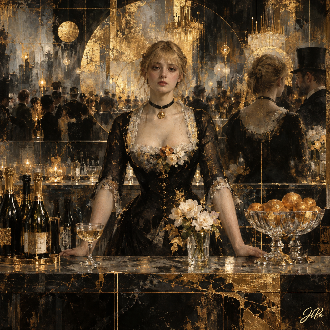A Bar at the Folies-Bergere (After Édouard Manet)