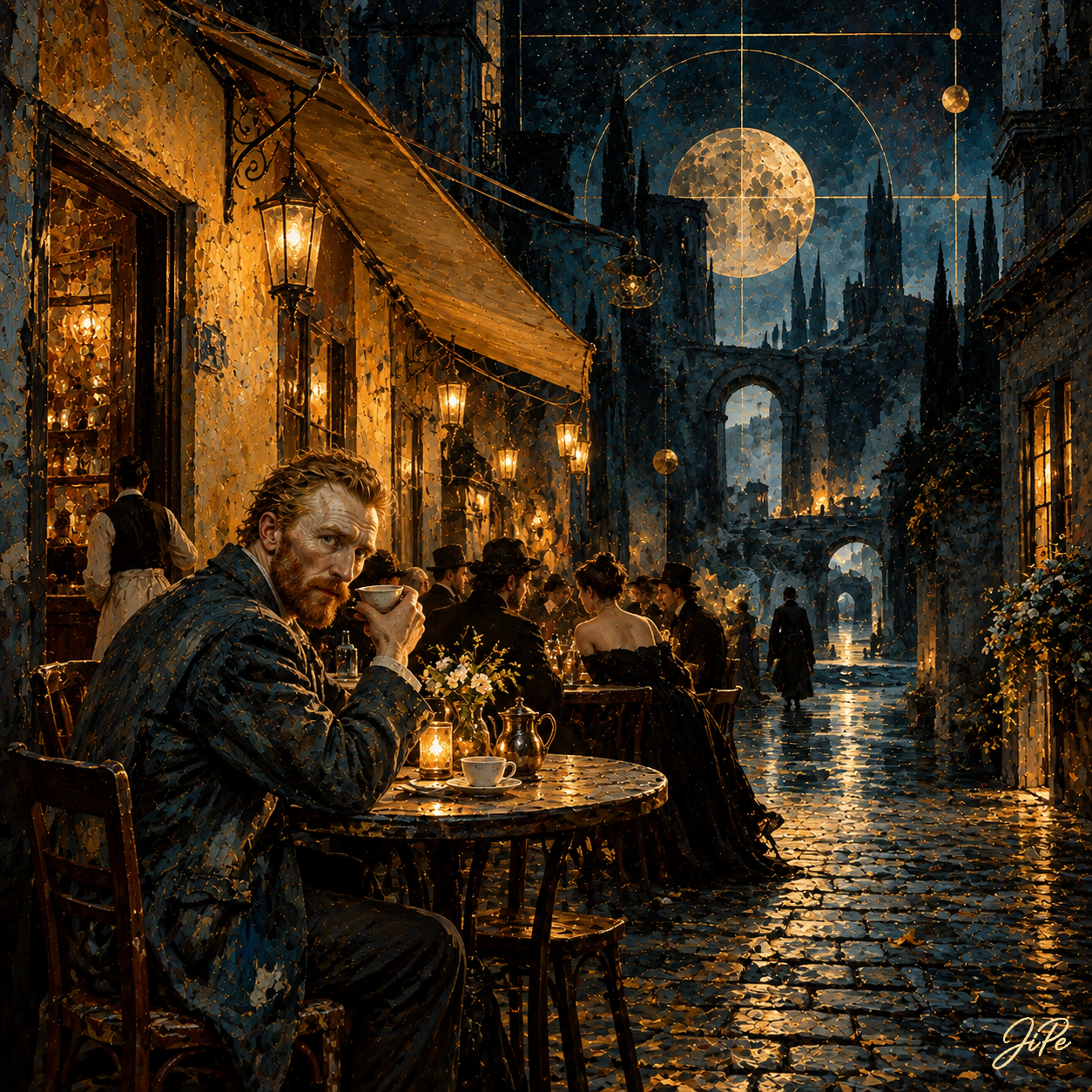 Café Terrace at Night (After Vincent van Gogh)