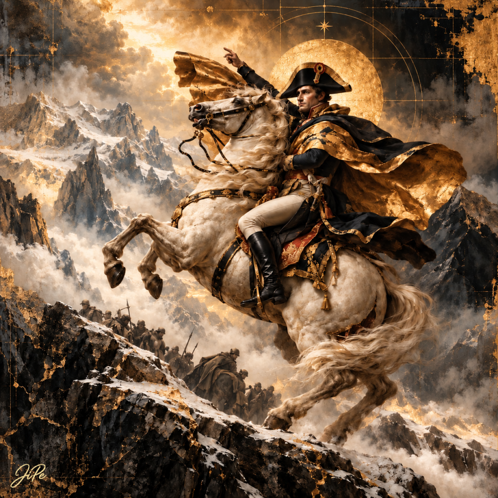 Napoleon Crossing the Alps (After Jacques-Louis David)