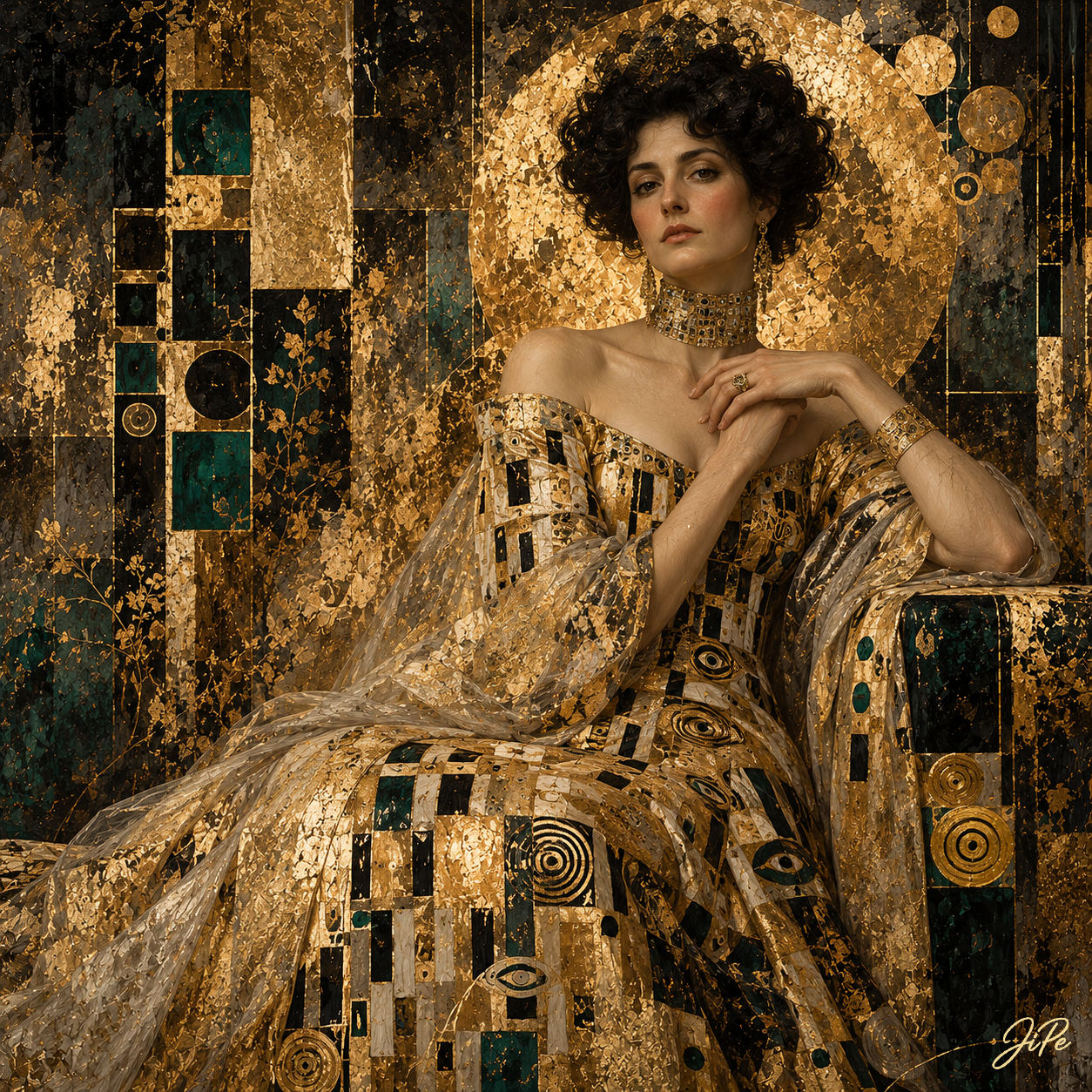 Portrait of Adele Bloch-Bauer I (After Gustav Klimt)