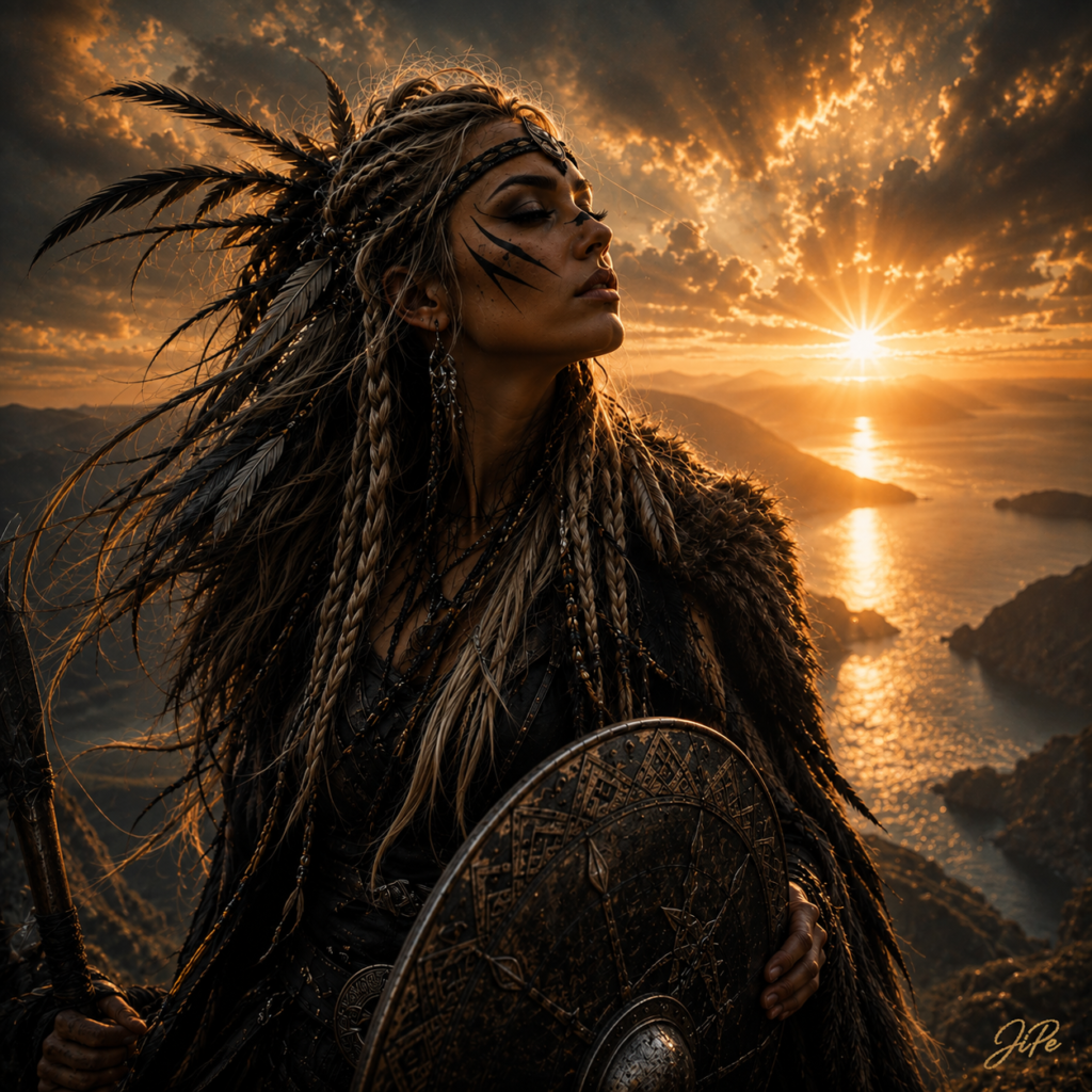 She Stood Where the Sun Surrendered