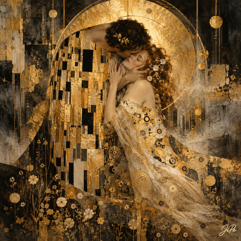 The Kiss (After Gustav Klimt)
