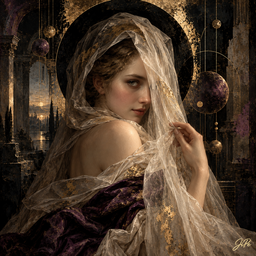 The Lady with the Veil (After Alexander Roslin)