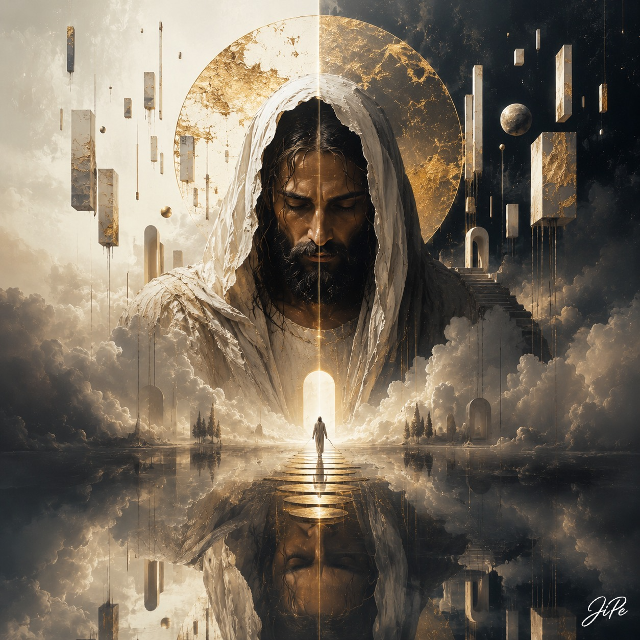 The Lone Traveler Toward the Light Portal