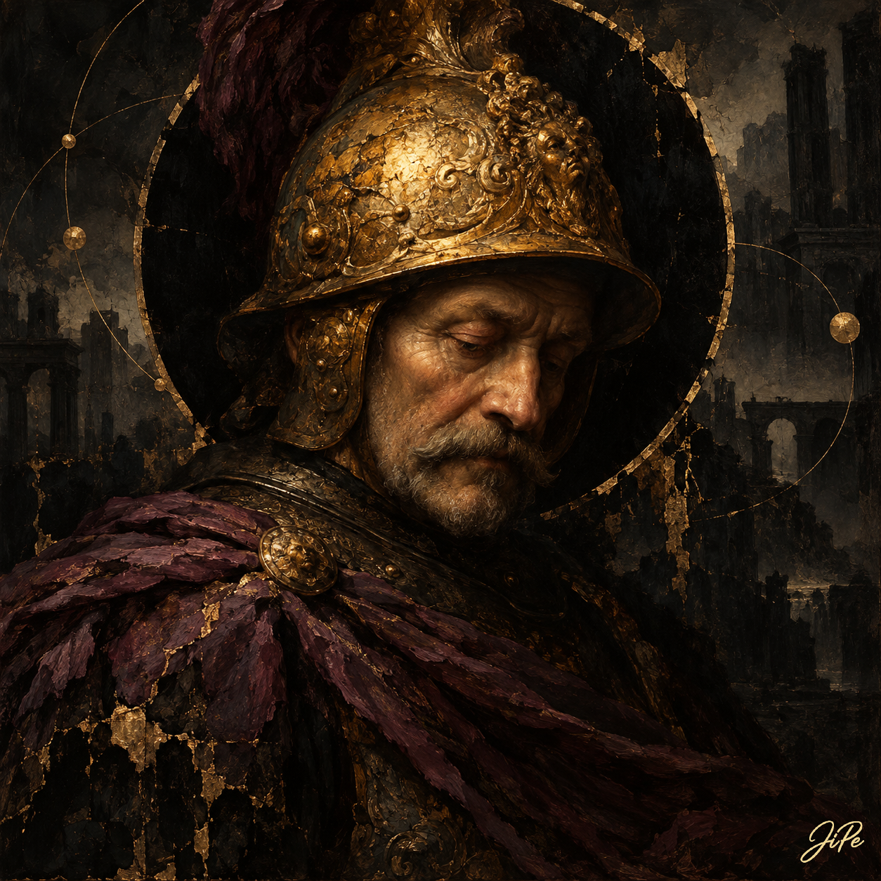 The Man with the Golden Helmet (After Rembrandt)