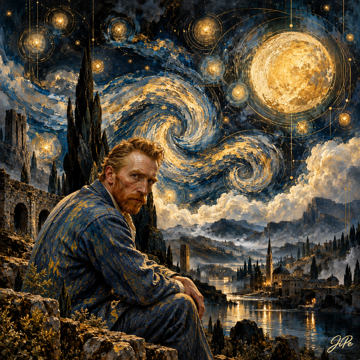 The Starry Night (After Vincent van Gogh)