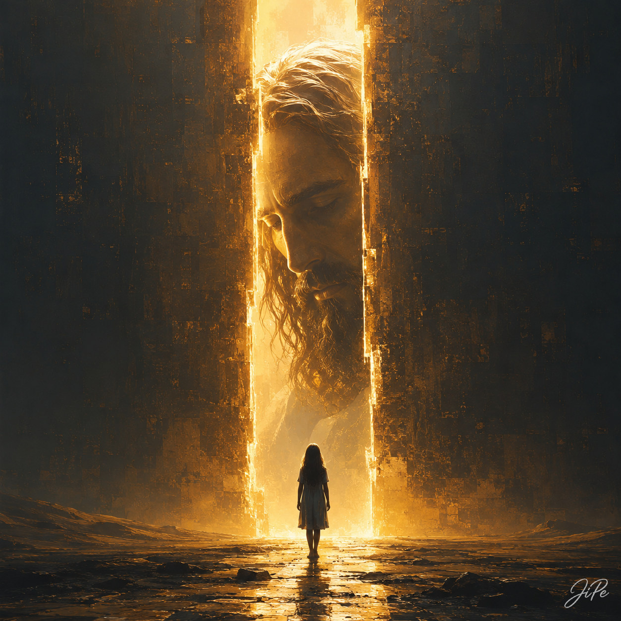 Towards the Portal of Light and the Colossal Face
