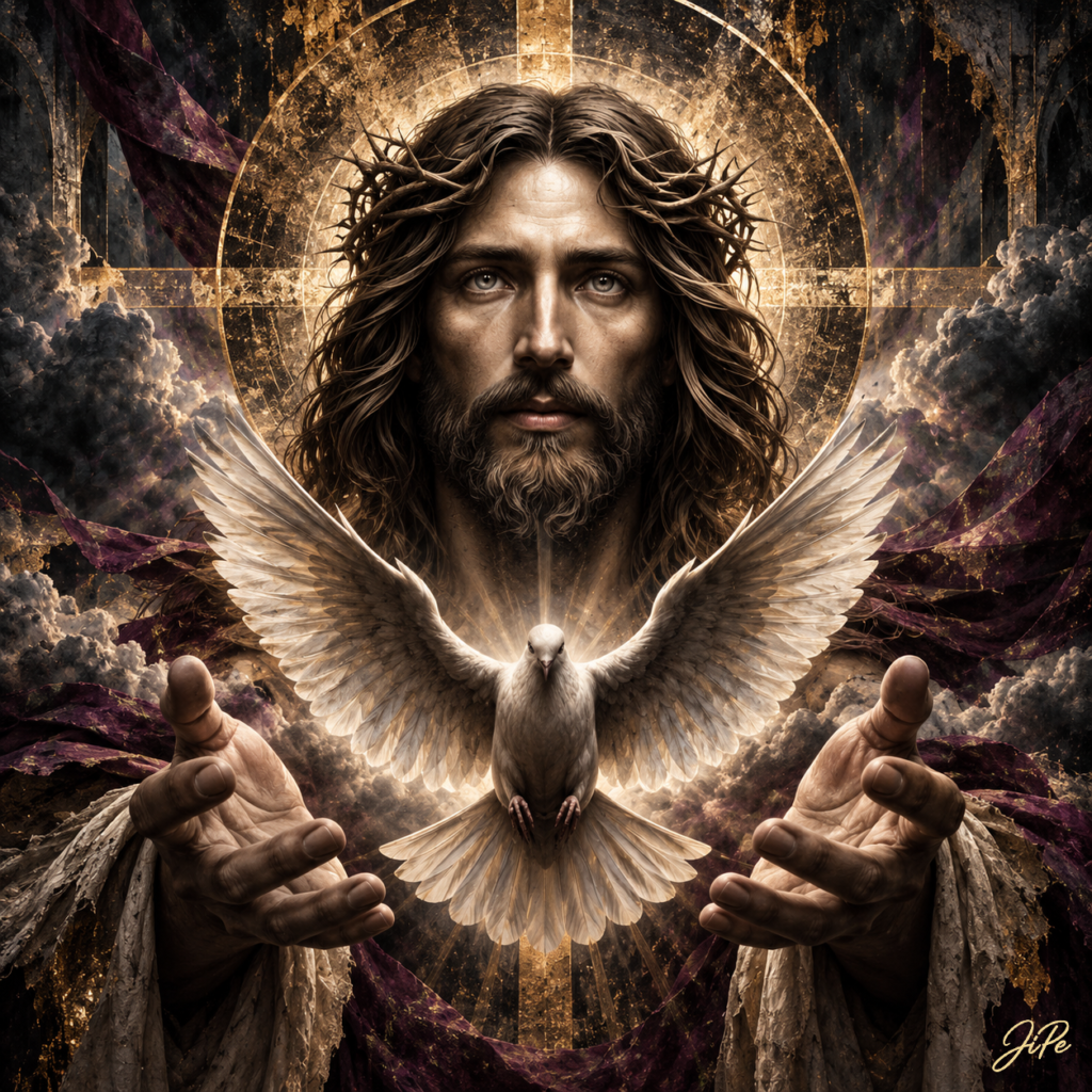 What Descended Between His Hands